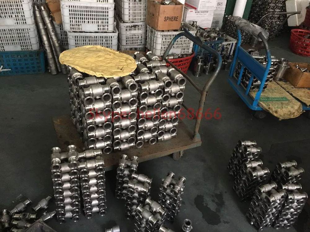 1/4 "DN32 шаровой кран из санитарной нержавеющей стали 2 ходовой 1/2 быстрая