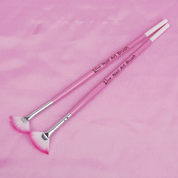 Nail Art Brush Pink Handle Glycolic Acid Fan Mask Brush Treatment Makeup DIY for Manicure Nail Art Tools