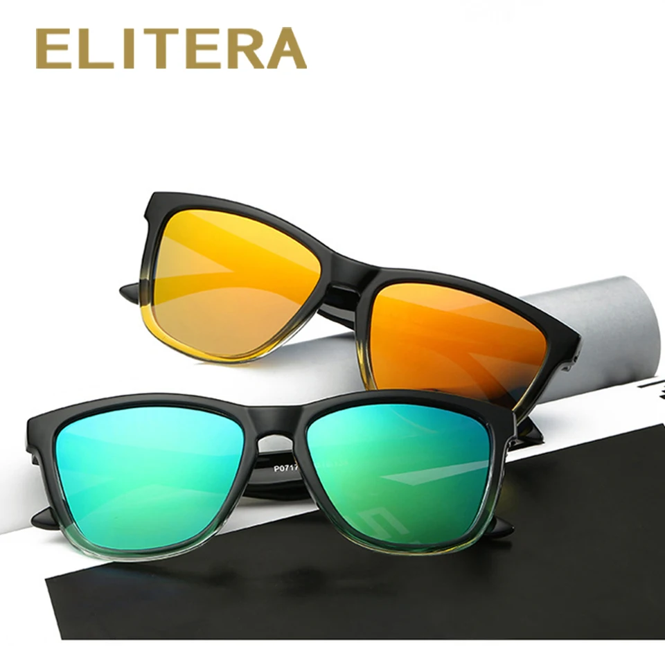 Elitera Новая мода поляризованные Для женщин Солнцезащитные очки для женщин известный леди Брендовая дизайнерская обувь градиент Цвета зеркальное покрытие Защита от солнца Очки UV400