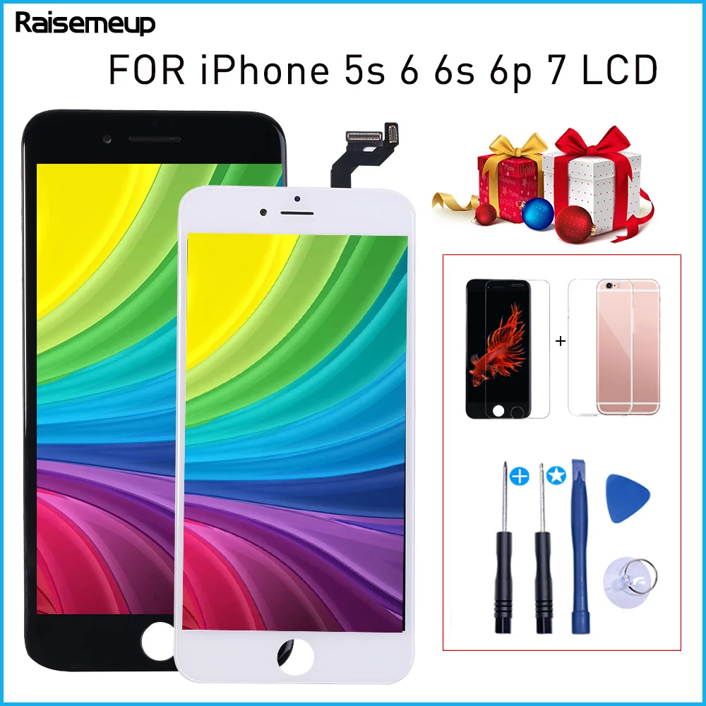 

High Quality LCD For iPhone 5S 6 6plus Screen digitizer Assembly Display LCD for iPhone 6s 7 3D Touch Screen replacement +gifts