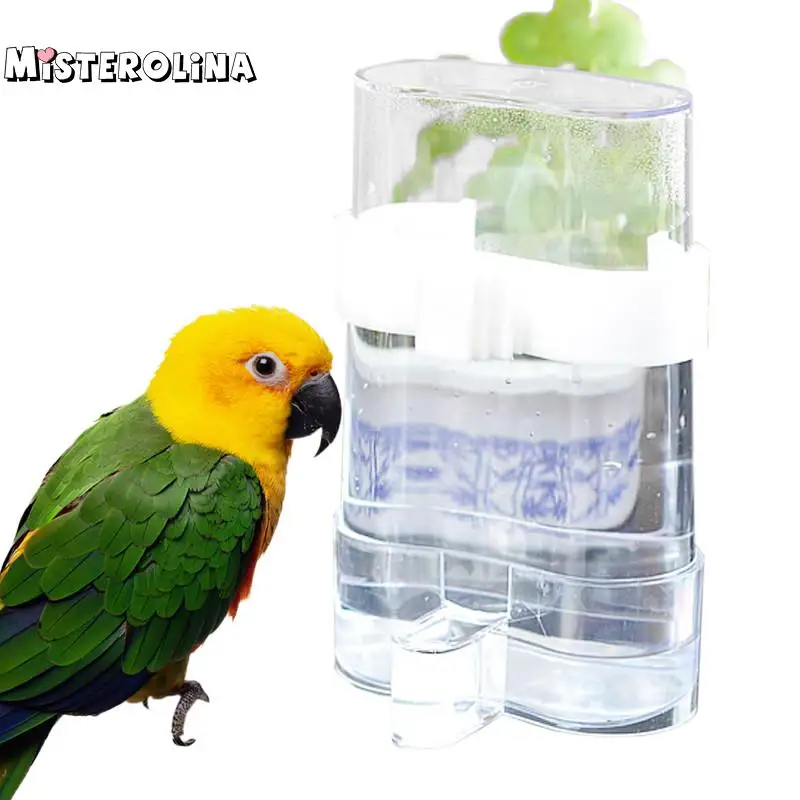 25 29 De Réduction1 Pièces Automatique Oiseau égout Cage Fournitures Oiseaux Cages Accessoires Oiseaux Distributeur Deau Ustensiles Mangeoire