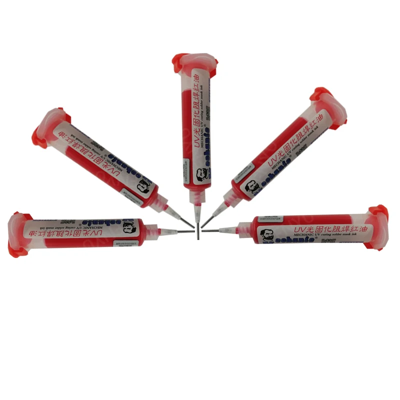 Mechanic YM56 10cc Red UV Solder Mask BGA PCB Paint Prevent Corrosive Arcing Soldering Paste Flux UV Photosensitive Inks Mechanic YM56 10cc Red UV Solder Mask BGA PCB Paint Prevent Corrosive Arcing Soldering Paste Flux UV Photosensitive Inks