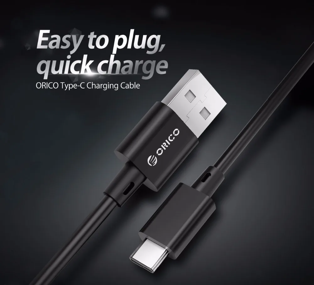 ORICO usb type C кабель usb c зарядный кабель 1 м Шнур 3A Макс Реверсивный провод для Oneplus 7 samsung Xiaomi huawei телефонный адаптер