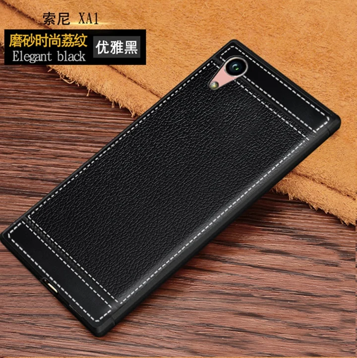 Для Sony XA1 чехол Coque Xperia кожаная текстура мягкий силиконовый бампер для G3121 G3112 G3125