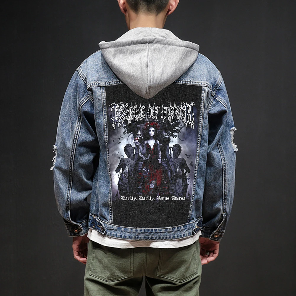 

Bloodhoof Store Cradle Of Filth Rock And Roll Death Heavy Hardcore Punk Style Patch Designs Denim Jeans mens Jackets And Coats