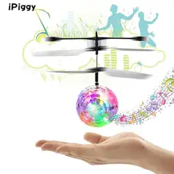 Мини Хели Drone свет вертолет мяч rc полет игрушка RC летающий мяч встроенный сверкающих Светодиодное освещение игрушка для детей