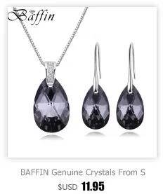 BAFFIN Цветные Разноцветные бусы, ювелирные наборы, кристаллы от Swarovski, серебряное ожерелье с подвесками-кубиками, висячие серьги, браслет для женщин