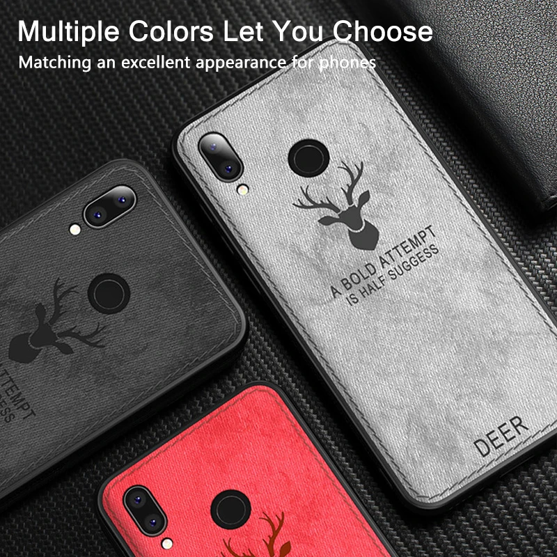 Keajor Fashion Case For Huawei P20 Lite Soft Fabric TPU Silicone Bumper Ultra-thin Shockproof Back Cover pro |