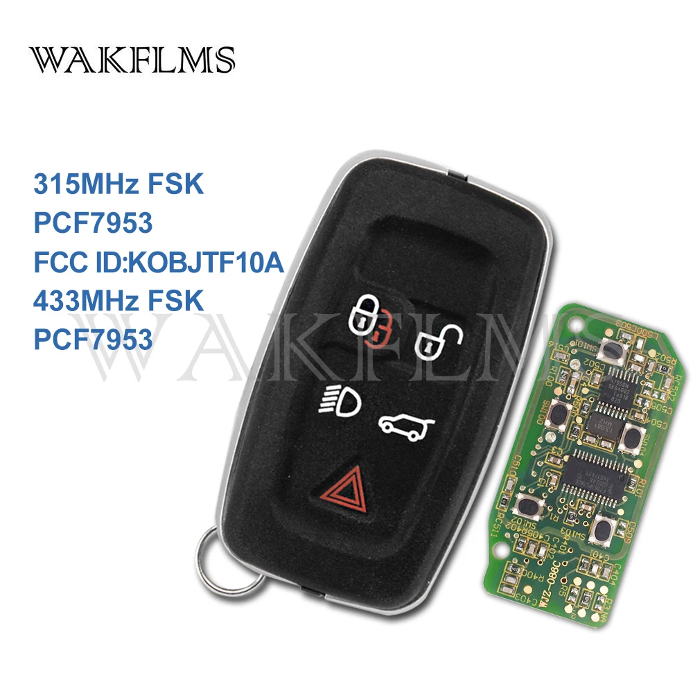 

5 buttons Smart Remote key 315MHz 433MHz for LAND ROVER RANGE ROVER SPORT LR2 LR4 Discovery FOB without emergency key