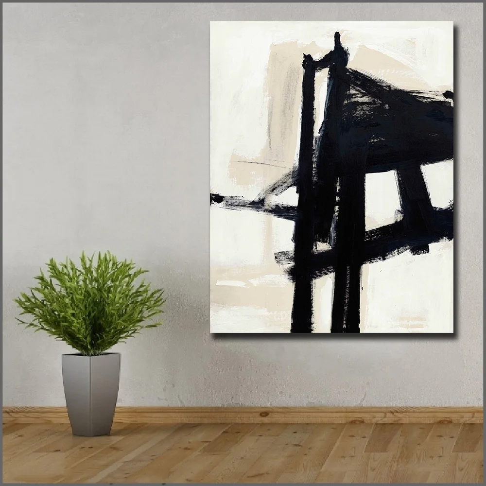 Большой размер картина маслом Franz_kline_light_mechanic стены искусства картины на холсте для гостиной и спальни без рамок WLONG