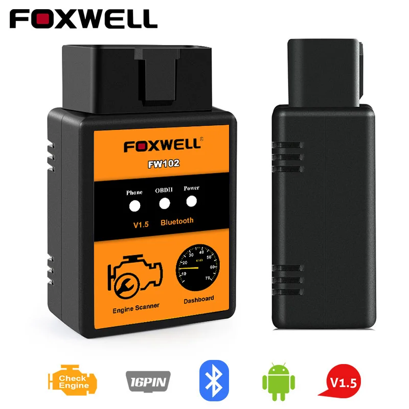 Bluetooth Foxwell ELM 327 V1.5 версия PIC18F25K80 чип OBD2 Автомобильная сканер для ОДБ 2 автомобиль