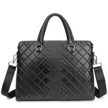 Мужской деловой портфель из воловьей кожи, винтажная мужская сумка-мессенджер, Повседневная Натуральная Воловья кожа, деловые компьютерные сумки