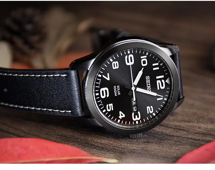 Оригинальные кварцевые часы SEIKO 5 с английским календарем, светящиеся спортивные мужские часы на солнечной энергии, повседневные водонепроницаемые часы 10 бар, гарантия