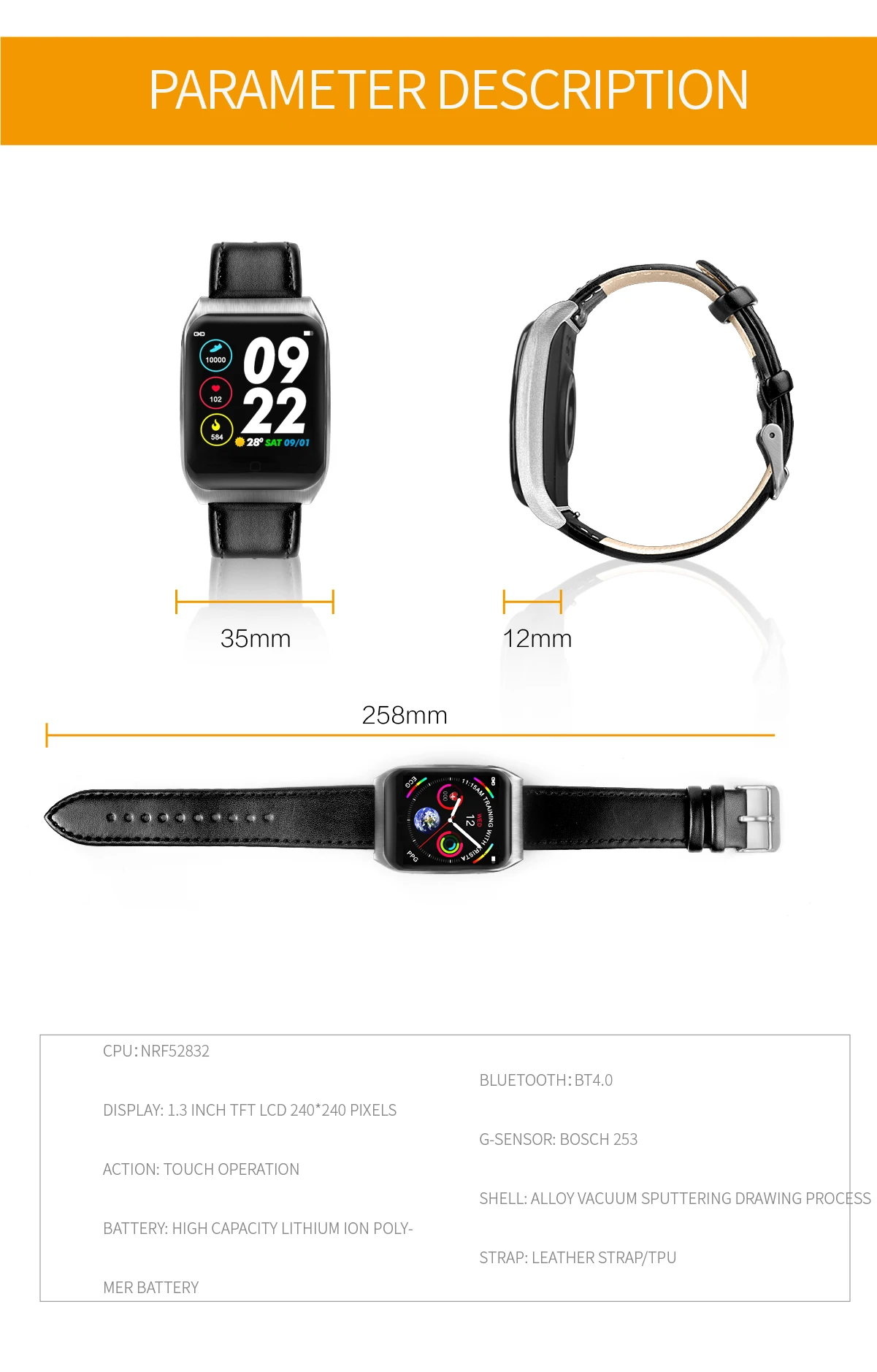 Vwar AF7 ЭКГ PPG Смарт-часы IP68 водонепроницаемый монитор сердечного ритма мужские спортивные Смарт-часы фитнес-трекер часы для Android IOS N58