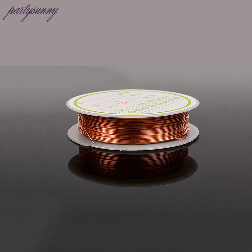 

PF 0.2 to 1mm 1 Roll Red Bronze Copper Wire DIY Craft Supplies for Bracelet Jewelry Findings Soft Alloy Beaded String Cord SX003