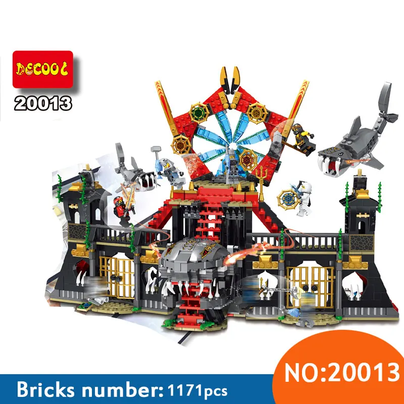 

20013 Ninga Battle Marne Megalodon Building Blocks set DIY Bricks Toys for Children Funny Toys Great Gift