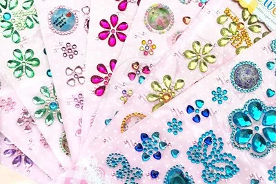 5 шт детский акриловый бриллиантовые наклейки/Дети Детские мультфильм цветок радуга цвет стразы наклейки для DIY игрушки - Цвет: F2