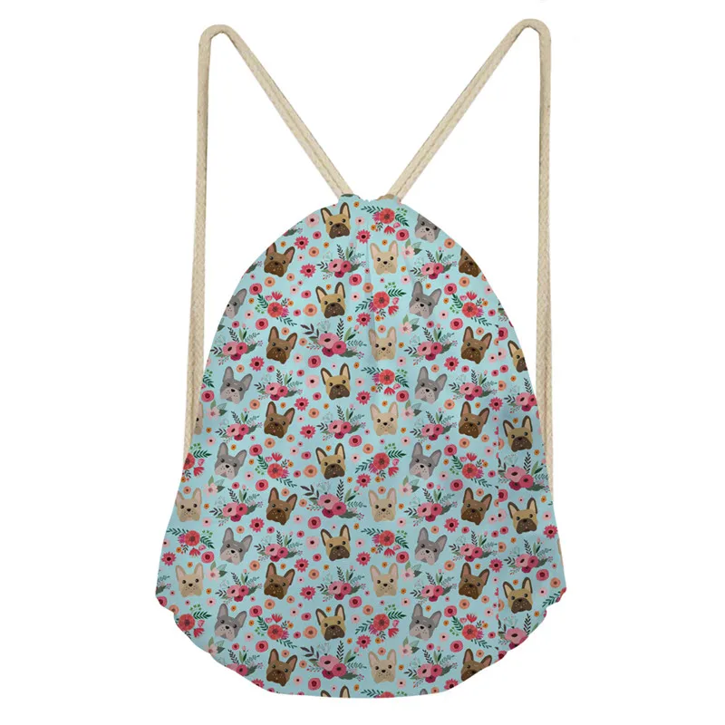 ThiKin Хаски Drawstring сумка подростков Бостон-терьер печатает книги мешок для детей Мальчики Прохладный портфель посылка Mochila Escolar - Цвет: As pictures