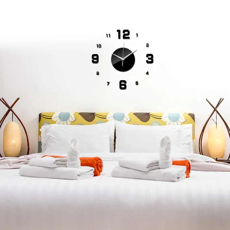 2017 New Wall Clock Watch Clocks Hot Acrylic Single Face Quartz Circular Needle Home Room Decor 3D Antique DIY Living Creative | Декор для