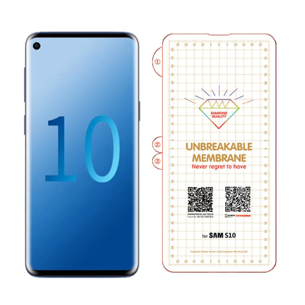 Полное покрытие гидрогель Экран протектор для samsung Galaxy S10 плюс S8 S9 Note 8 9 Небьющийся мембрана Мягкий защитный чехол на заднюю панель из полиуретана Fillm