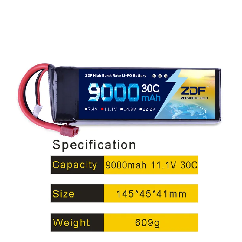 Новинка хорошее качество Lipo батарея 11,1 V 3S 9000MAH 30C-60C RC AKKU Bateria для самолета вертолета лодки FPV Дрон БПЛА