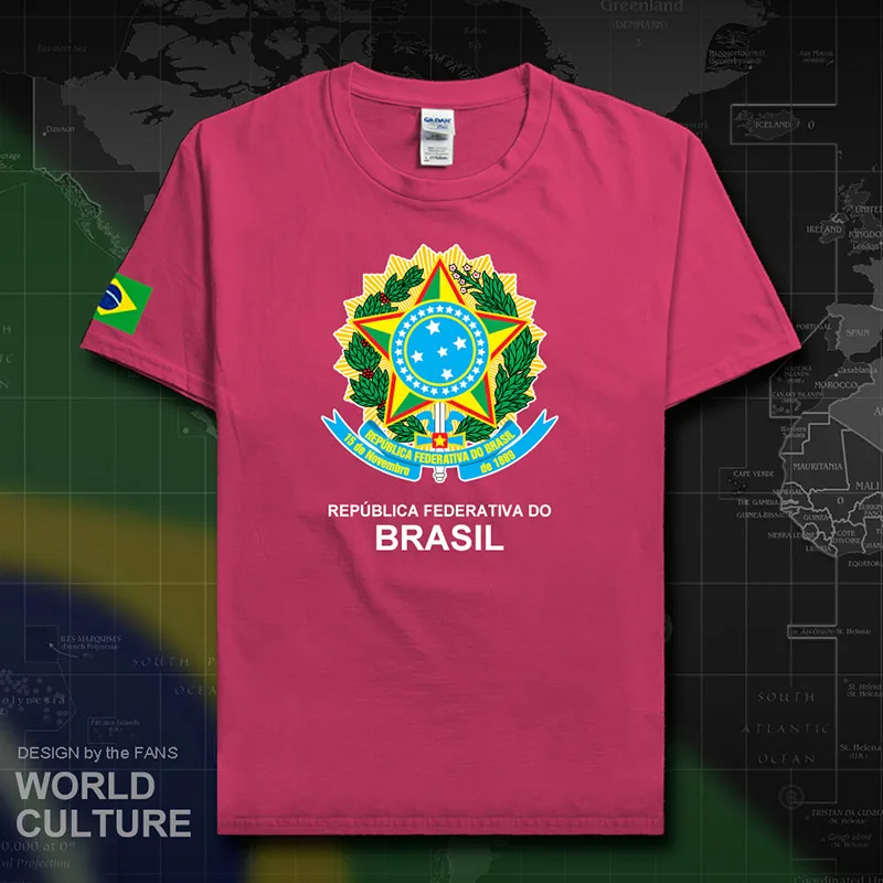 Бразильская бразильская Футболка мужская футболки хлопок национальная команда Майки страна футболка вентиляторы одежда brasil бюстгальтер топы 20 - Цвет: T01heliconia