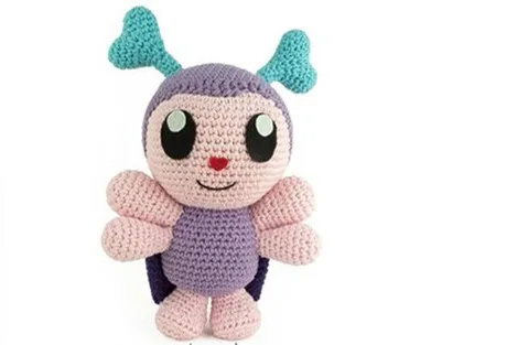 Вязаные игрушки amigurumi погремушка Божья коровка Номер модели w722