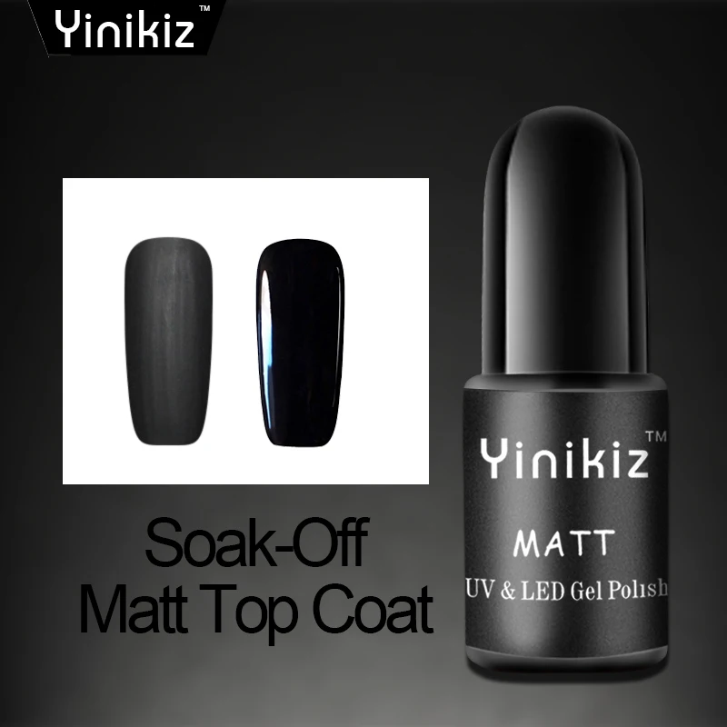 

Yinikiz Matte Surface Led Gel Nail Polish Professional UV Matt Matte Top Coat Primer Gel Nail Art Tips Dull Finish Lacquer
