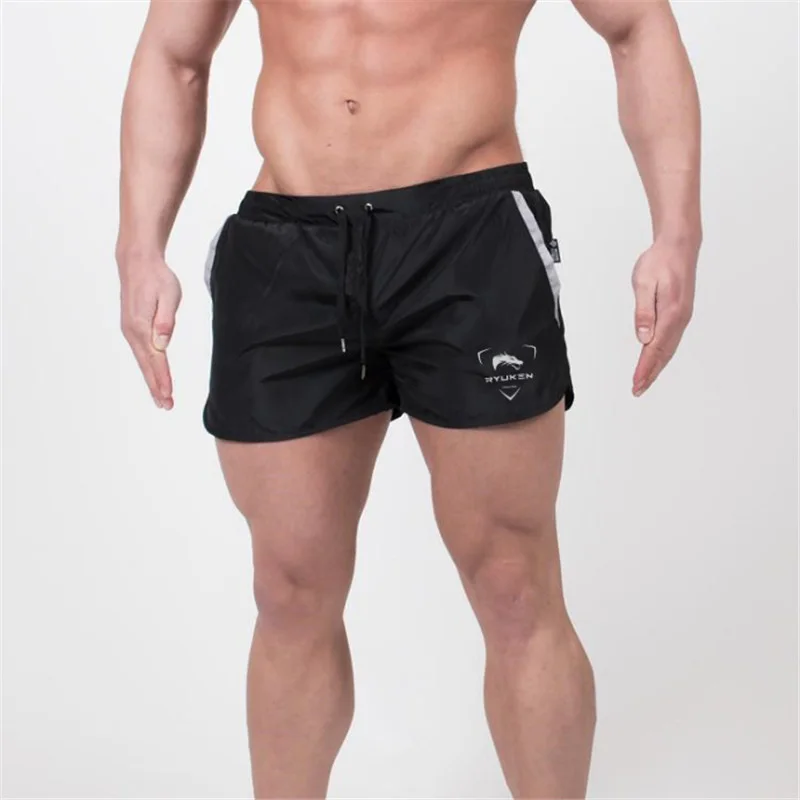 Для мужчин, шорты мужские спортивные мужские шорты-бермуды Повседневное брендовая одежда с эластичной резинкой на талии, шорты для спортзала