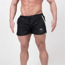 Для мужчин, шорты мужские спортивные мужские шорты-бермуды Повседневное брендовая одежда с эластичной резинкой на талии, шорты для спортзала