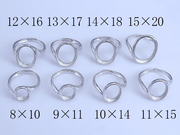

925 STERLING SILVER women girl Semi Mount Bases Blanks base blank Pad ring Setting Findings for Jewelry Making gift diy A2589