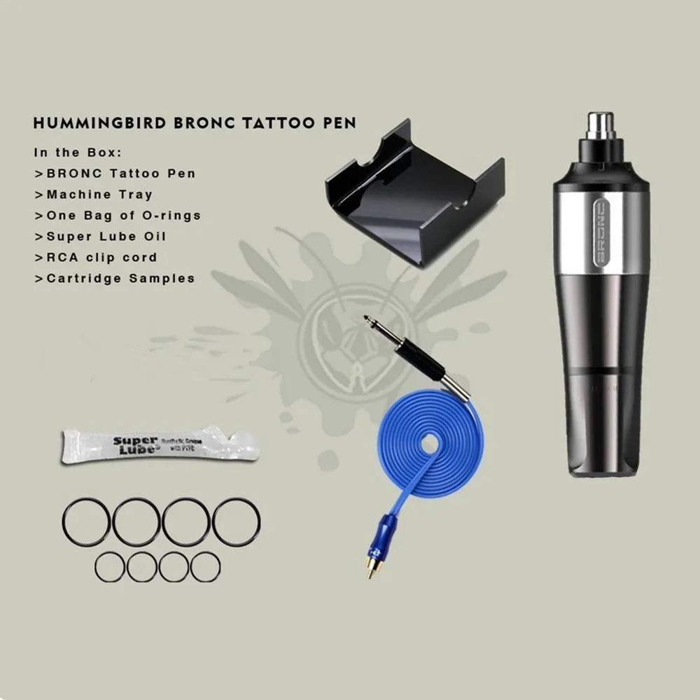 

HUMMINGBIRD BRONC PEN Swiss Motor Tattoo Machine + 20PCS Cartridge Needles Pack Supply BRT01#