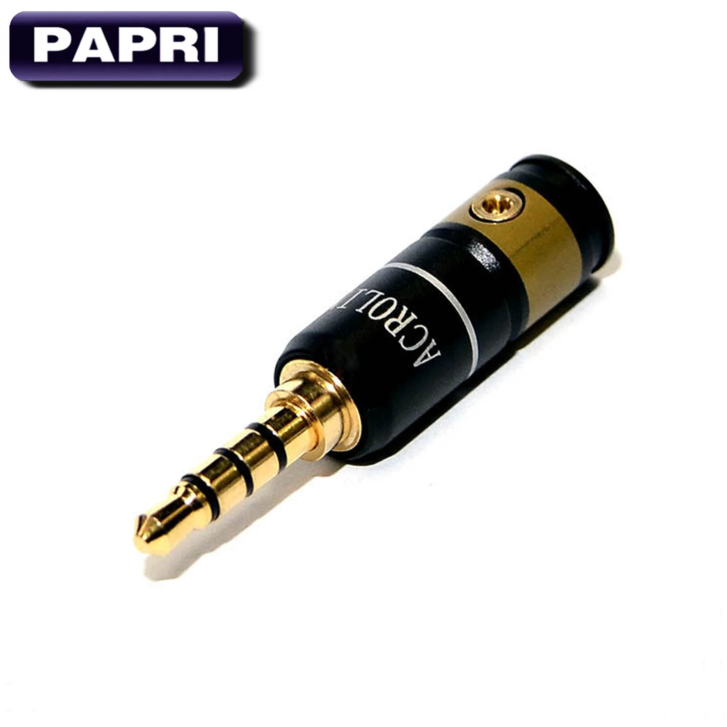 PAPRI DIY HiFi 3 5mm Plugs Repair Headphone Jack Audio Pure Brass Gold Plated Connector Plug For Earphone Cable