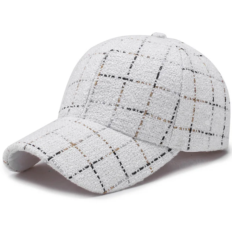 

Retro Warp Diamond lattice Baseball Cap for Men Women Black White Snapback Vintage Checkered Tourism Streetwear Dad Hat