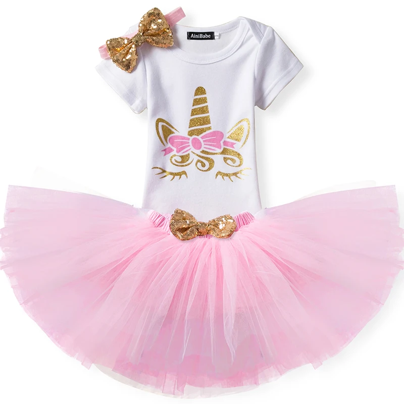 

Unicorn Party Newborn Baby Girls Dress Infant Christening Suits For Baby Girl Photo Shoot Costume Tutu Kids Clothes For 12 24M