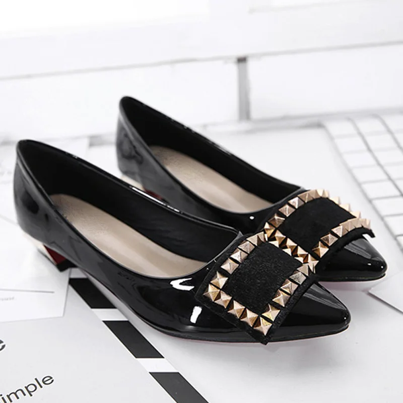 

Women Pumps kitten heels Shoes Brand Women Shoes Spring Autumn Shoes Woman Low Square Heel Zapatos Mujer Ladies Slip On Shoes