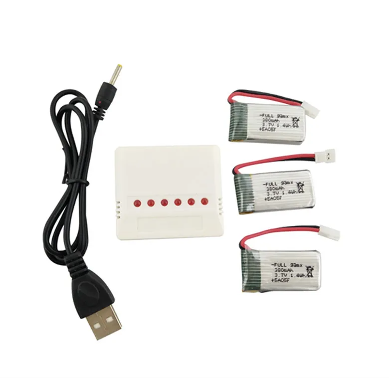 3 шт. 7 V 380mah литиевая батарея с зарядным устройством для Hubsan X4 H107 H107L H107C H107D H108 H108C V252