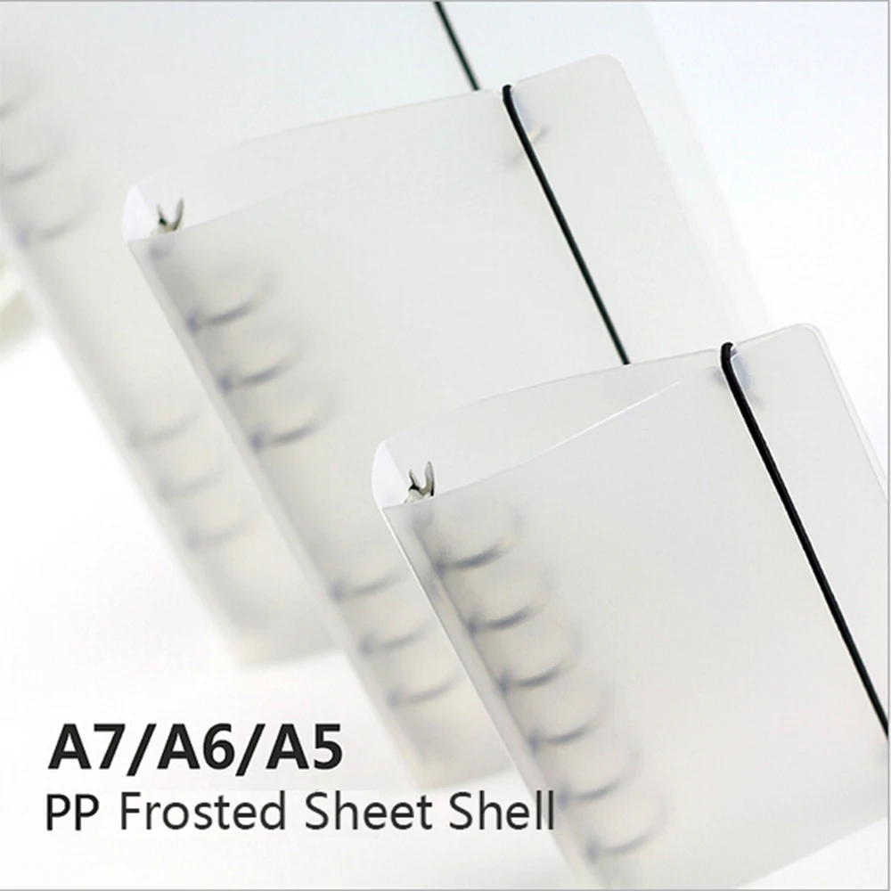 

Creative B5/A567 PP Notebook Accessory Sheet Shell Office School Stationery Transparent Concise 6 Holes Binder Planner Cover