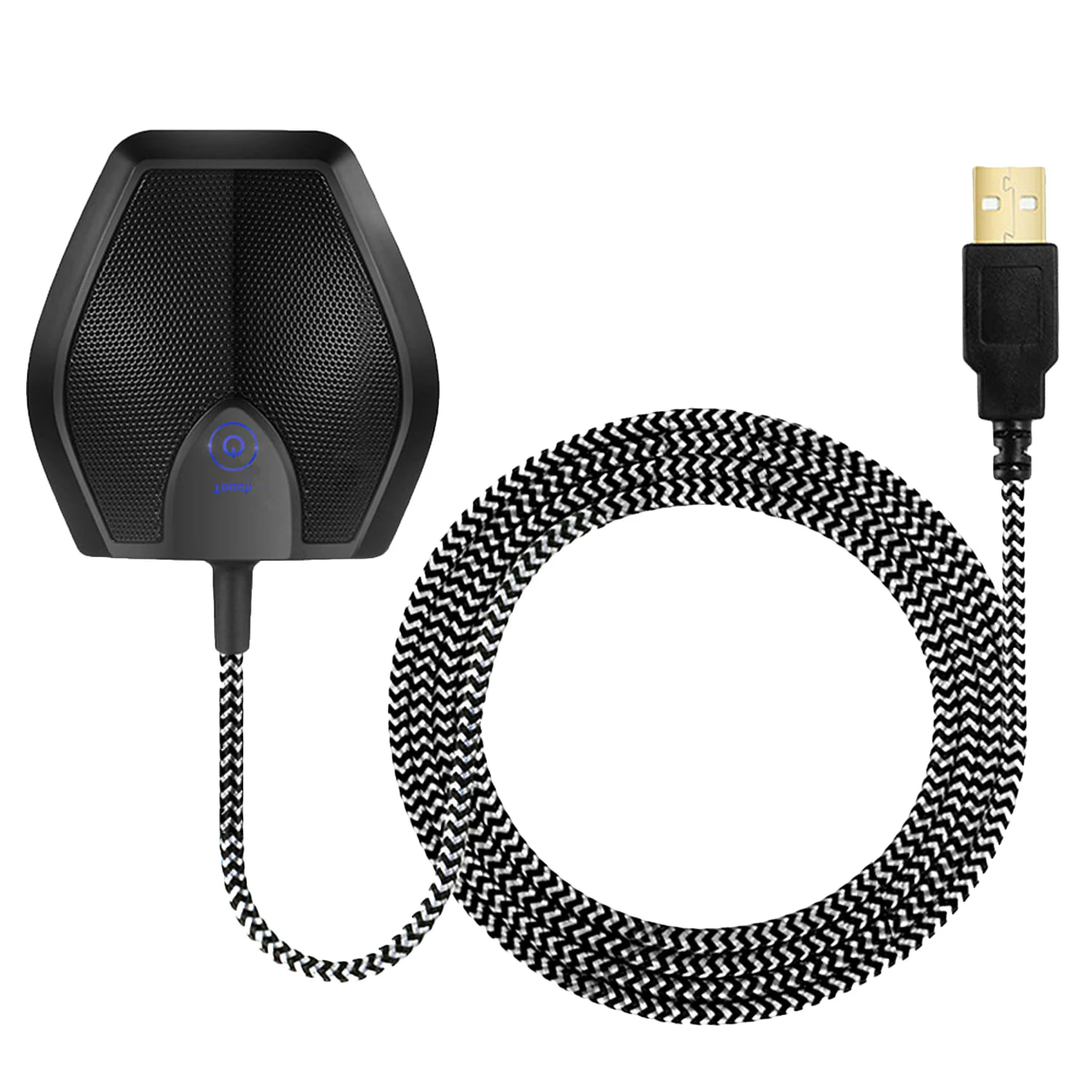 Besegad всенаправленный конденсаторный ПК USB микрофон с сенсорной кнопкой отключения звука для онлайн-класса видео скайп игр