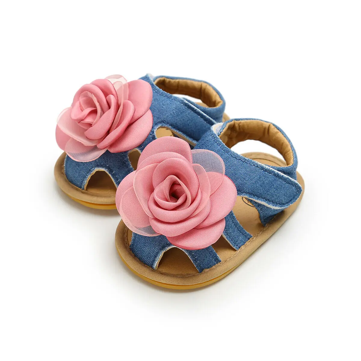 

Infant Newborn Baby Girls Shoes Summer Canvas Flower PU Shoes Casual Soft First Walkers Princess Baby Toddler Shoes 2019