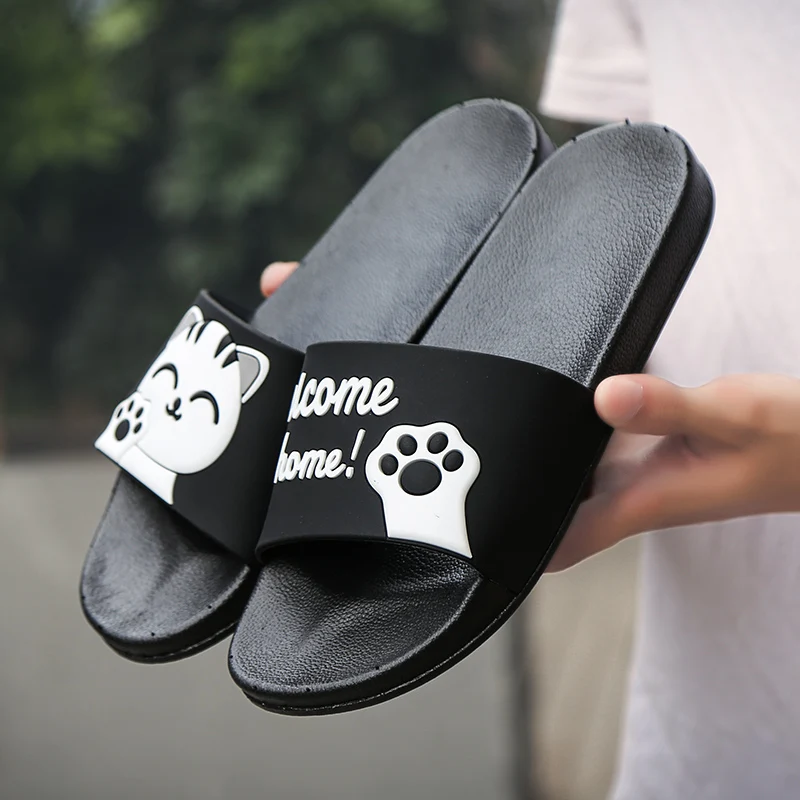 

COOLVFATBO Men Summer Slippers Home Couple Non-slip Male Beach Flip Flops Slides Women Bathroom Soft Sole Outdoor Sapato Masculi