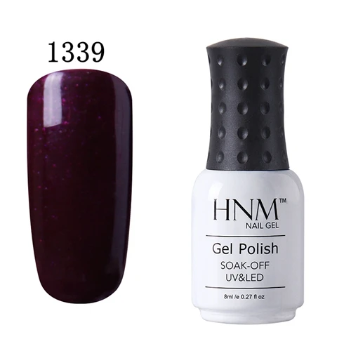 HNM 8 мл Легкий замачиваемый УФ-гель для ногтей 58 цветов Гель-лак для ногтей Полупостоянный Гель-лак - Цвет: 1339