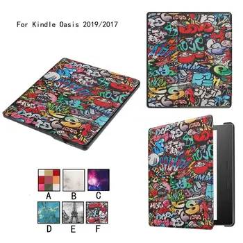 

For Kindle Oasis 7.0 Inch 2019 2017 Slim Stand Case Cover With Auto Sleep Printing Case Cover funda for Kindle Oasis 7 Inch Q70
