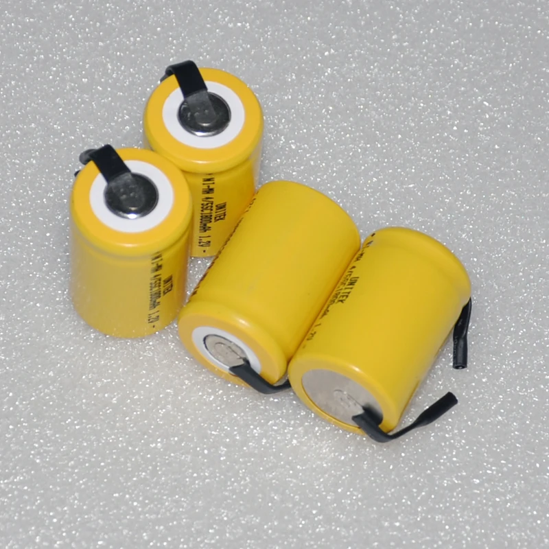 4 10pcs Sub C 4/5SC 1.2V rechargeable battery 1800mah 4/5 SC ni mh nimh cell with welding pins