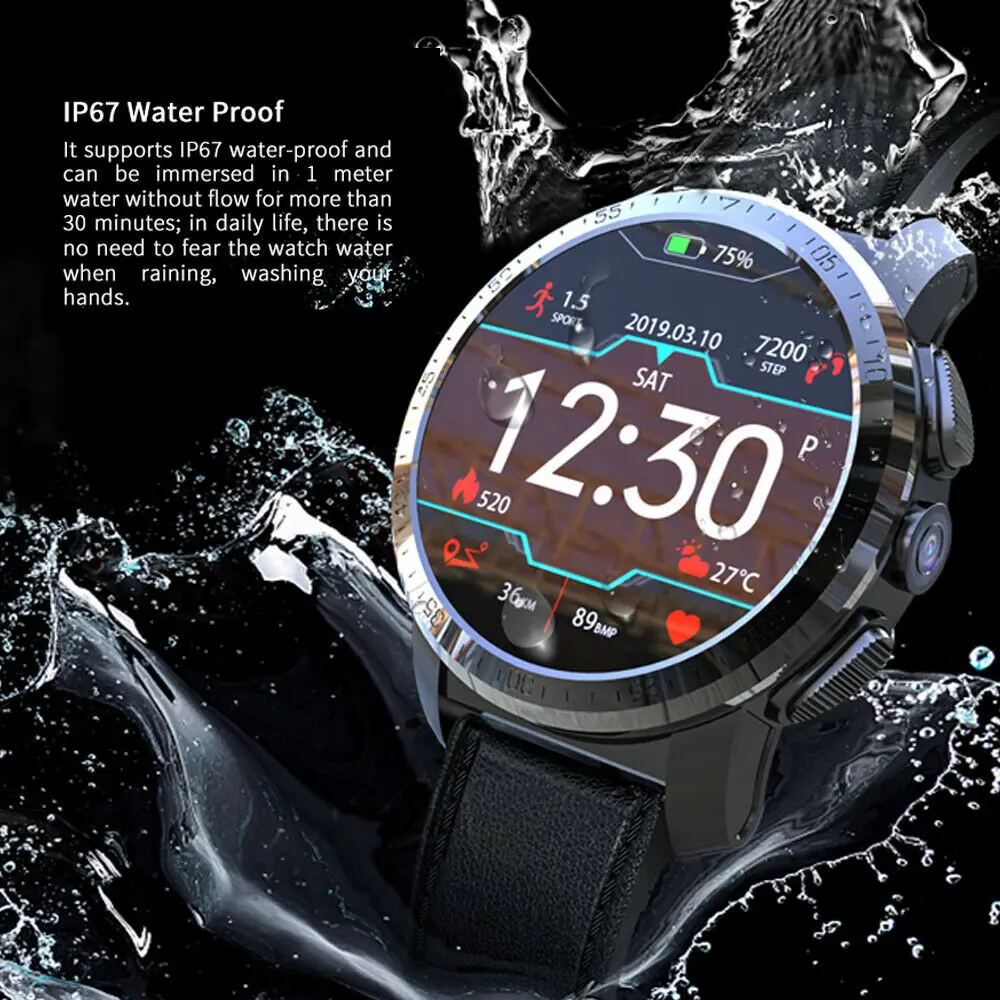 2019 Pro 4G Smart Watch Phone 3 GB 32 GB 8.0MP Kamera IP67 Dual-System