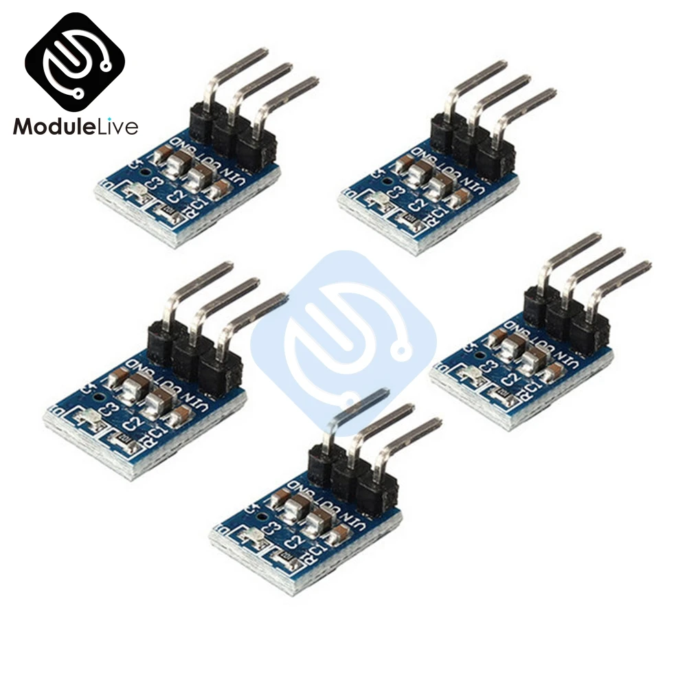 

5pcs 5V To 3.3V DC-DC Step-Down Power Supply Buck Module AMS1117 800MA