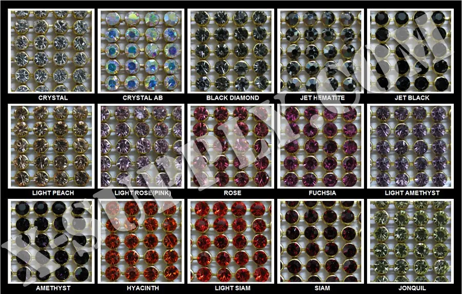 COLOR CARDS OF RHINESTONE MESH-3