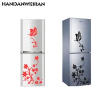 Free shipping high quality creative refrigerator sticker butterfly pattern wall stickers home decor high quality colorful leather pattern removeable wall stickers