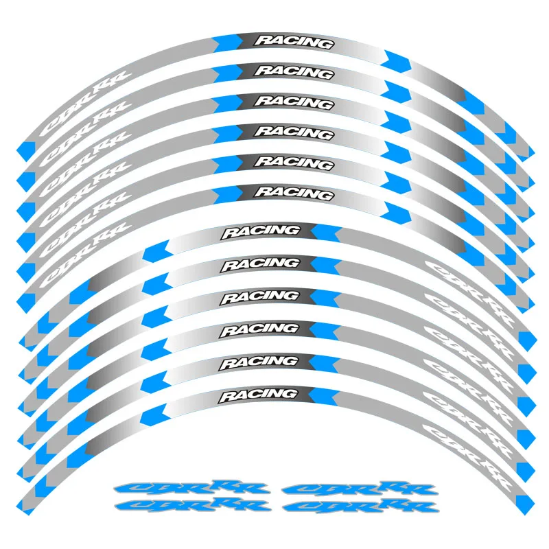 Высококачественная наклейка для колес мотоцикла Наклейка светоотражающий обод велосипед подходит для CBR RR CBR CBR1000 600RR 650R 300R - Цвет: 13