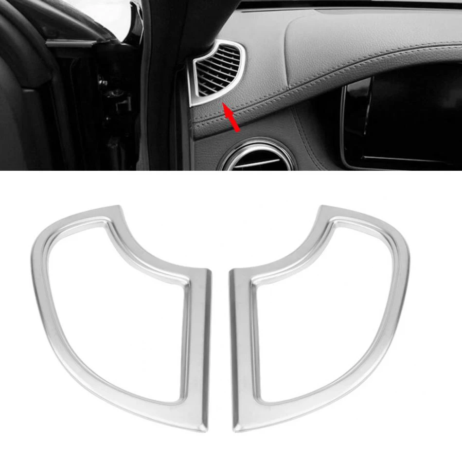 

Rear Side Air Conditioning Vent Trim Frame ABS Chrome Dashboard Car Styling for Mercedes Benz W222 S Class 2014 2015 2016 2017
